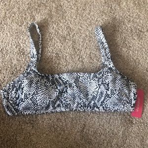 Snake Print Swim Top